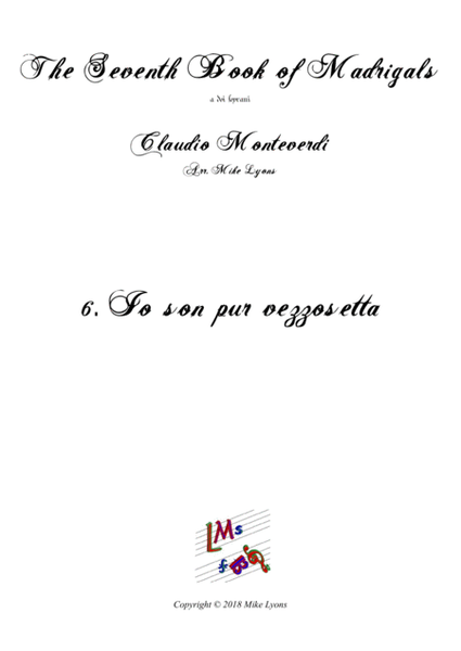 Monteverdi - The Seventh Book of Madrigals (1619) - 06. Io son pur vezzosetta pastorella image number null