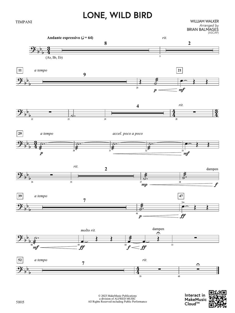 Lone, Wild Bird: Timpani