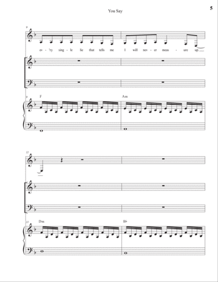 You Say 4-Part scores gallery preview page 5