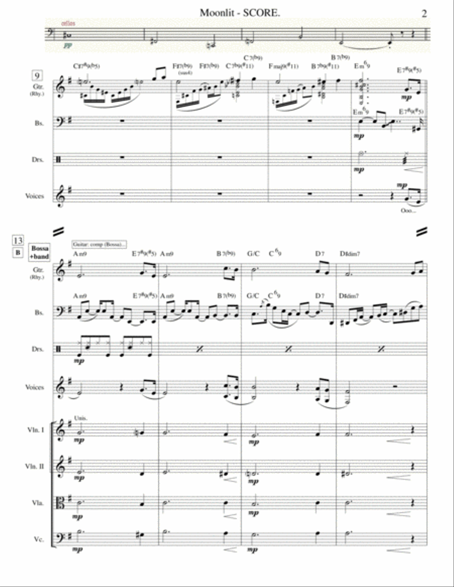 Moonlit (Soloist & Ensemble) Unison Choir scores gallery preview page 2
