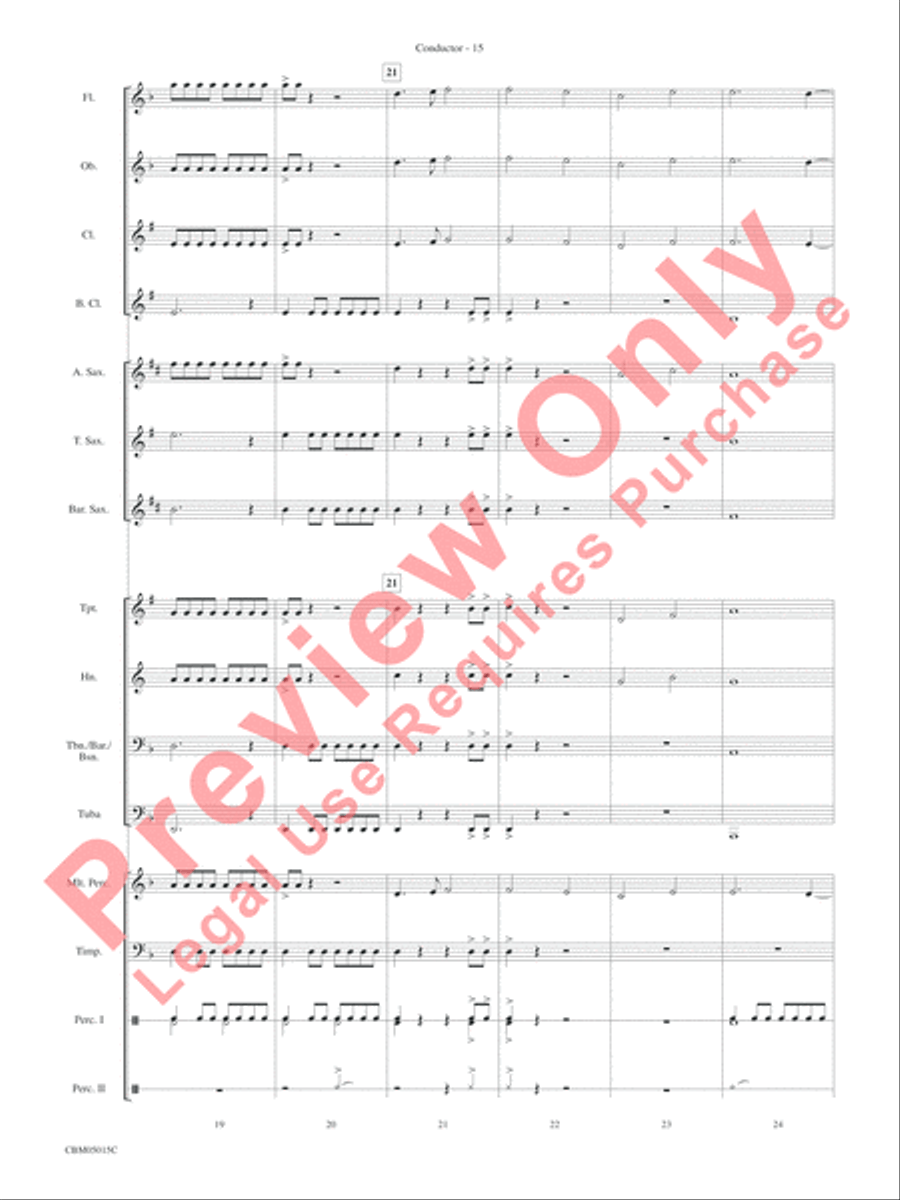 Themes from Star Wars: Episode III Revenge of the Sith Concert Band scores gallery preview page 18