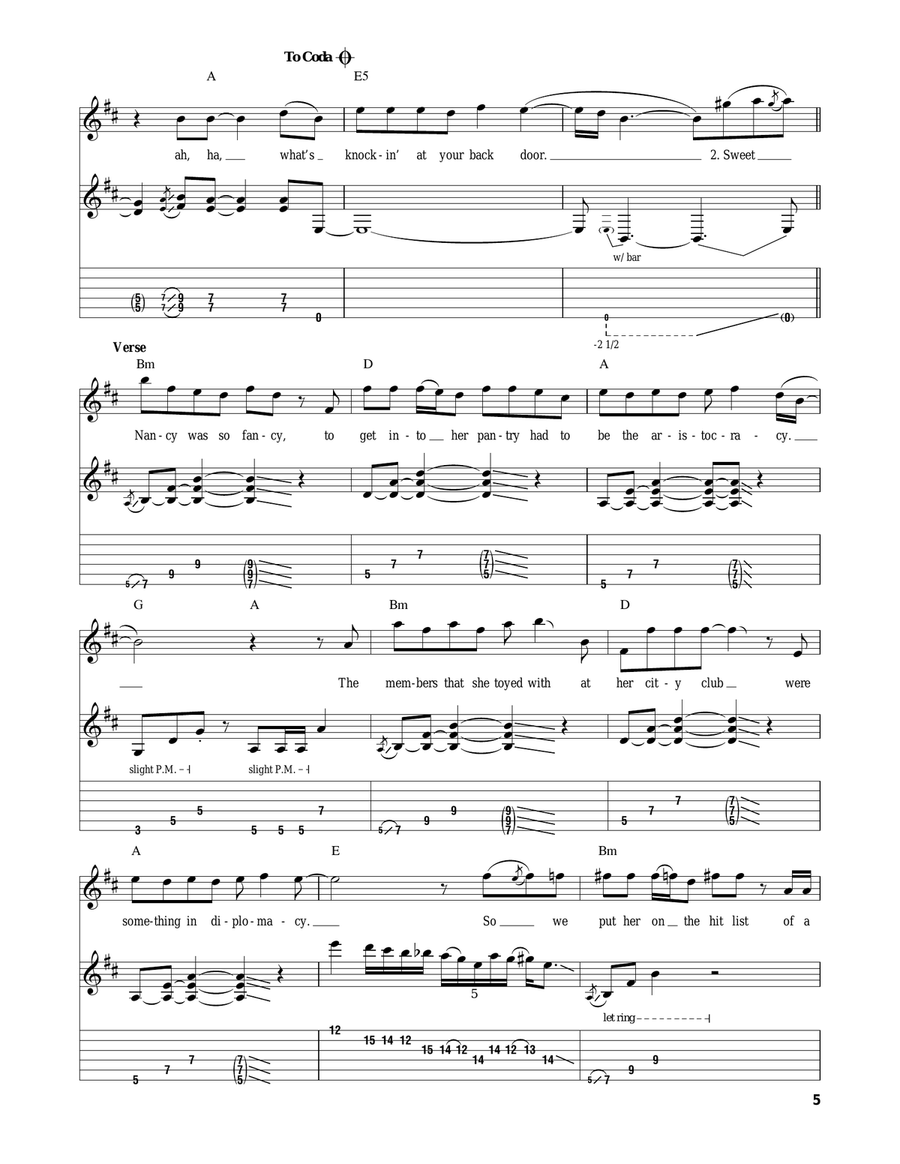 Knocking At Your Back Door Electric Guitar scores gallery preview page 5