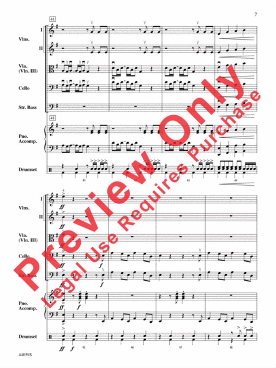 Uptown Funk, Theme from String Orchestra scores gallery preview page 8
