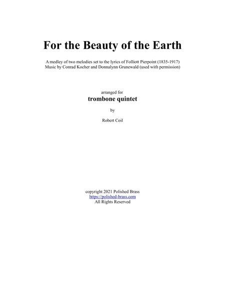 For the Beauty of the Earth (Trombone Quintet) image number null