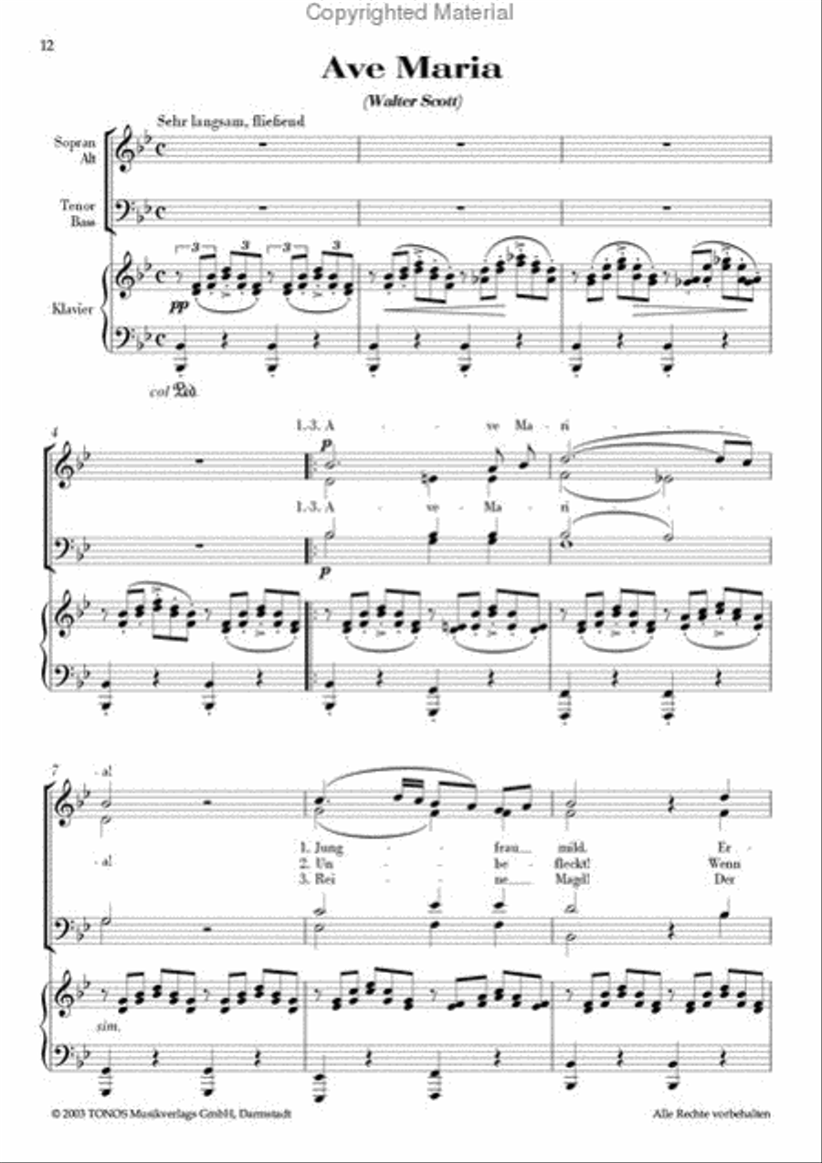 Schubert-Lieder - ClassiChor I , Neun Lieder von Franz Schubert 4-Part scores gallery preview page 7