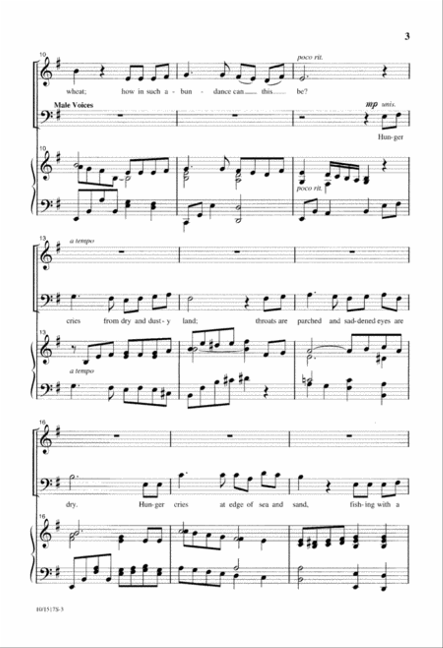 Hunger Cries Hunger Cries 4-Part scores gallery preview page 3