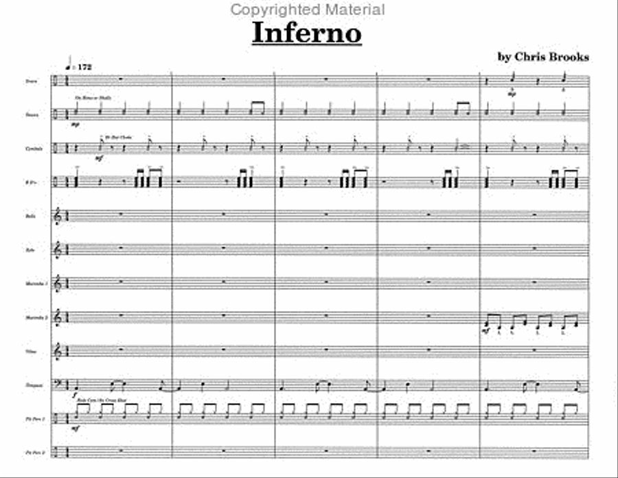 Inferno Percussion Ensemble scores gallery preview page 3