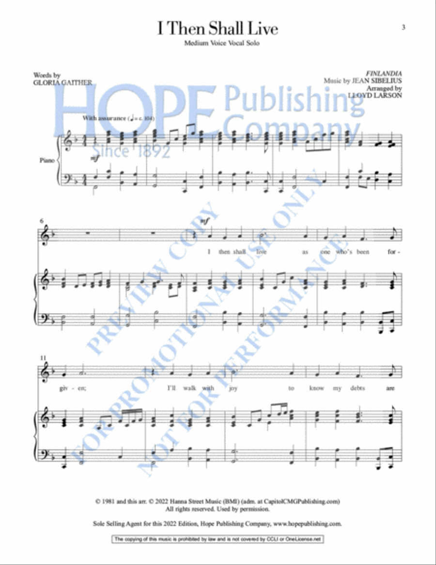 I Then Shall Live Voice Solo scores gallery preview page 4