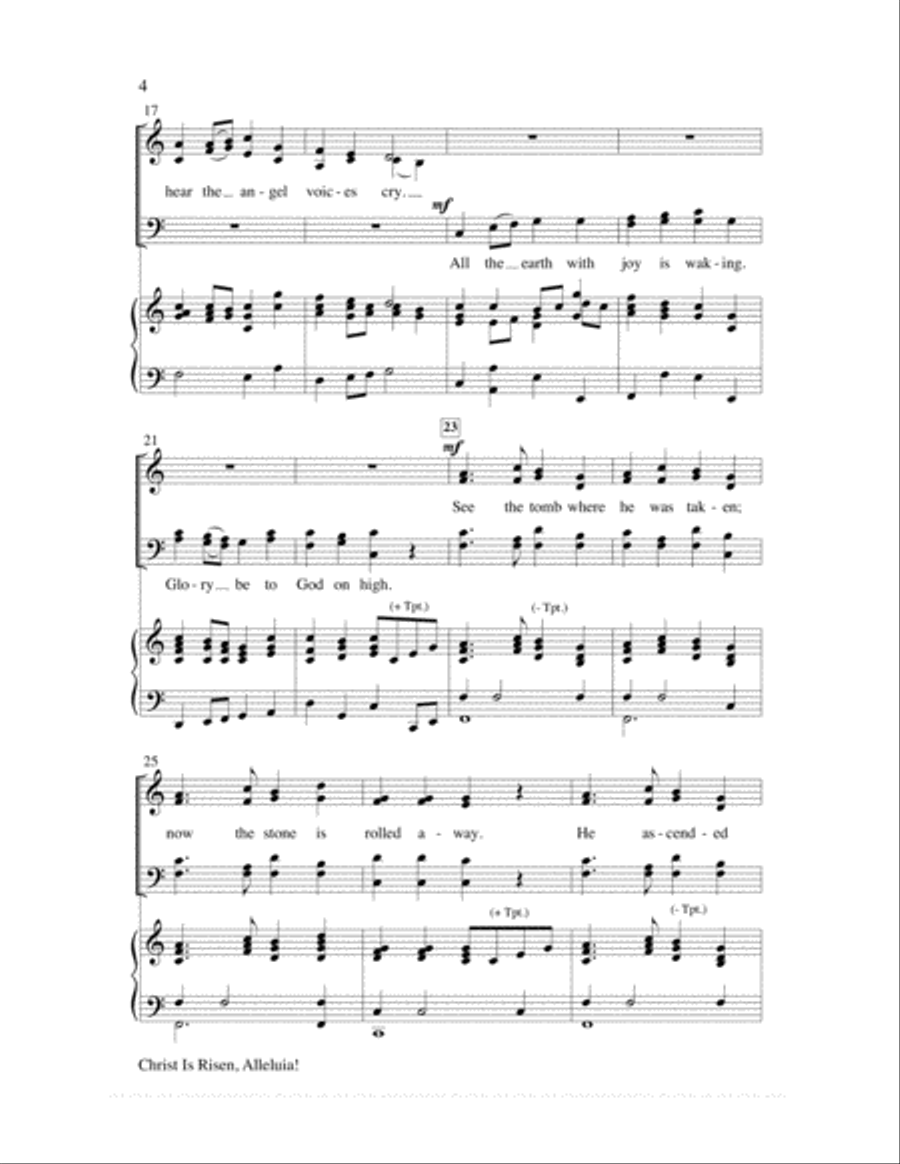 Christ Is Risen, Alleluia!-SATB-Digital Download 4-Part scores gallery preview page 4