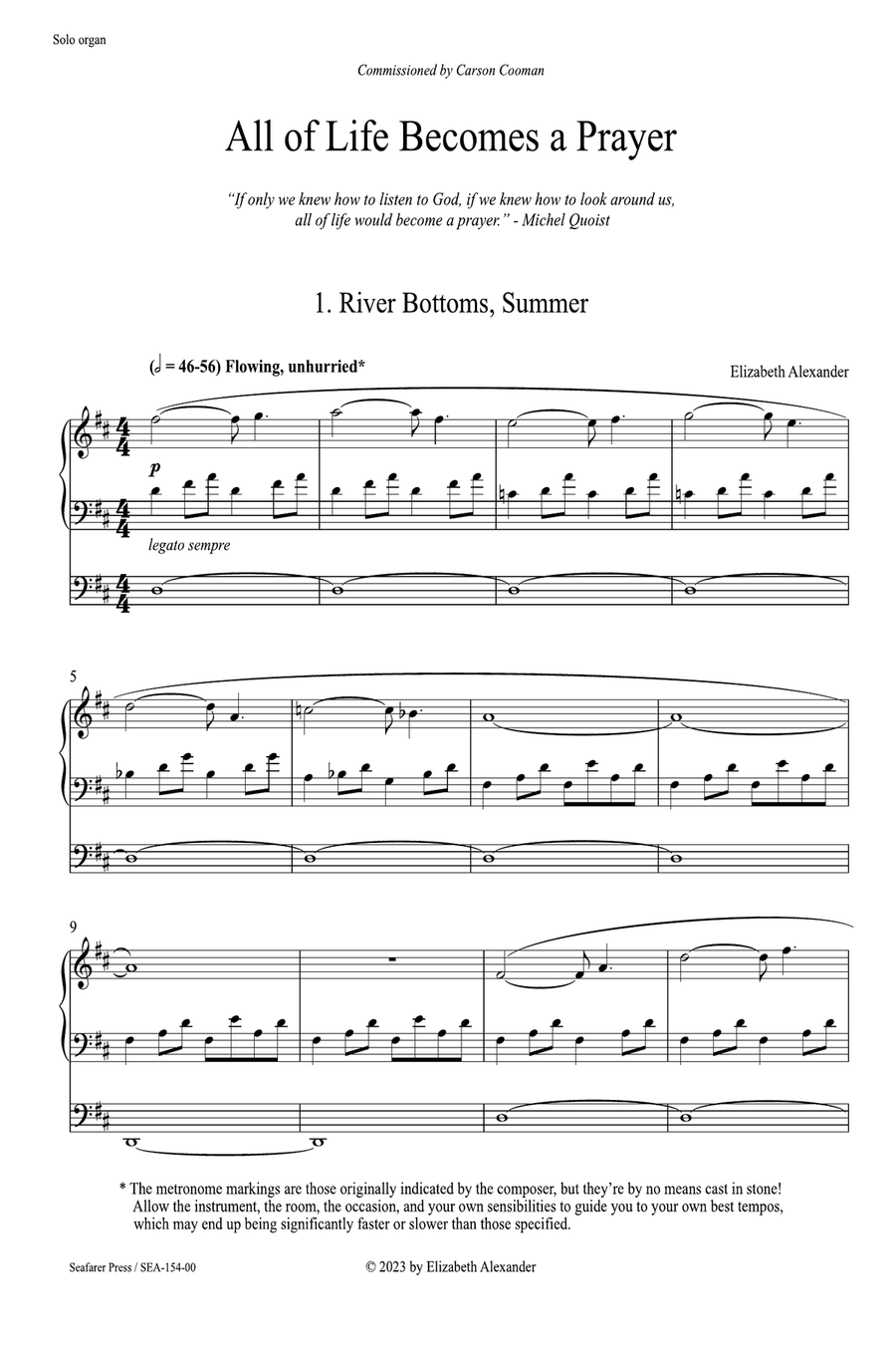 All of Life Becomes a Prayer Organ Accompaniment scores gallery preview page 6