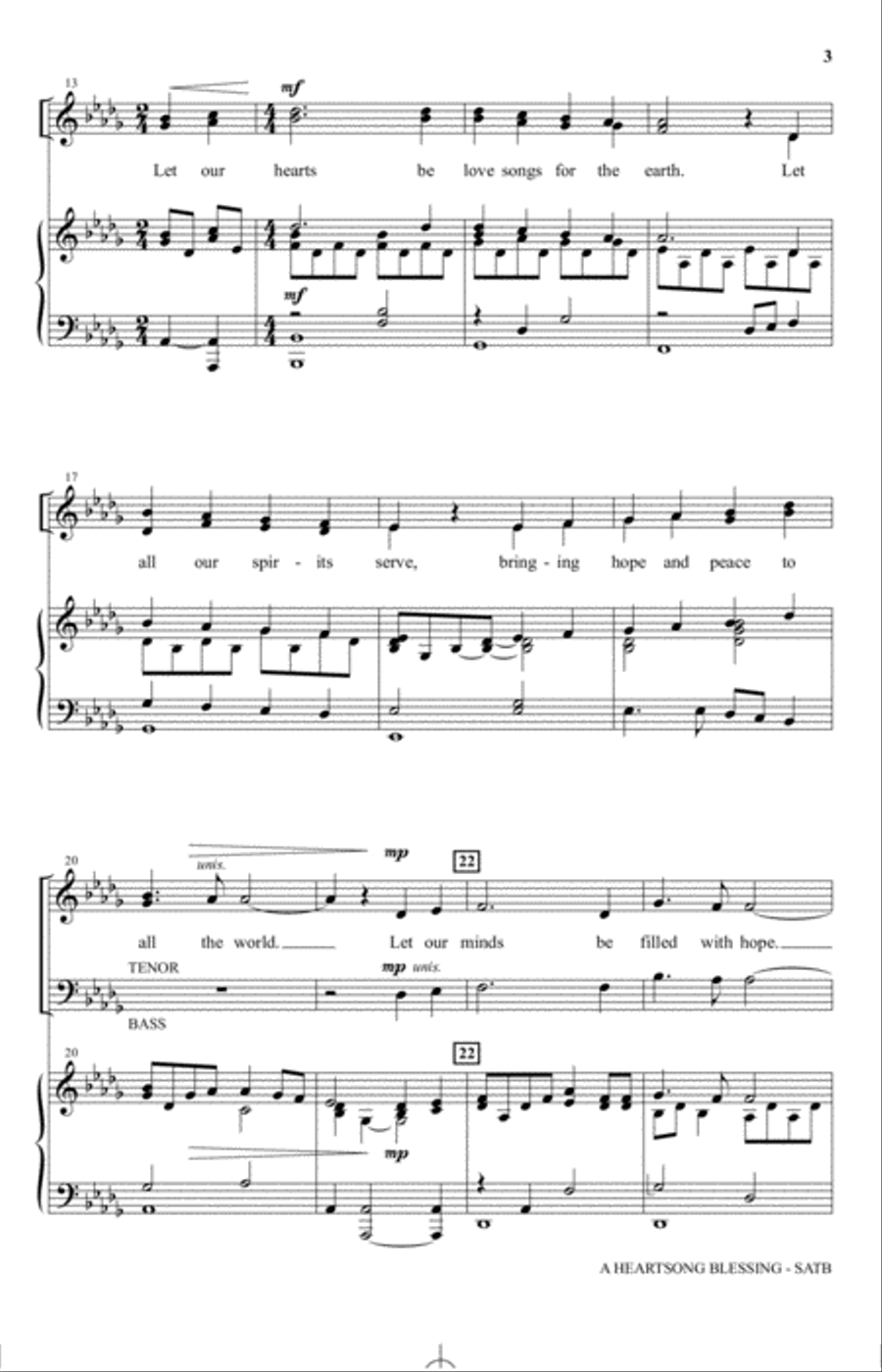 A Heartsong Blessing 4-Part scores gallery preview page 2