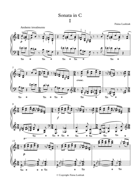 Sonata In C Major - Faina Lushtak image number null