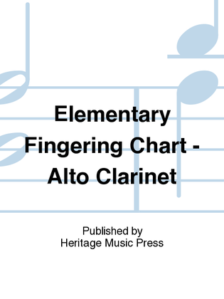 Book cover for Elementary Fingering Chart - Alto Clarinet