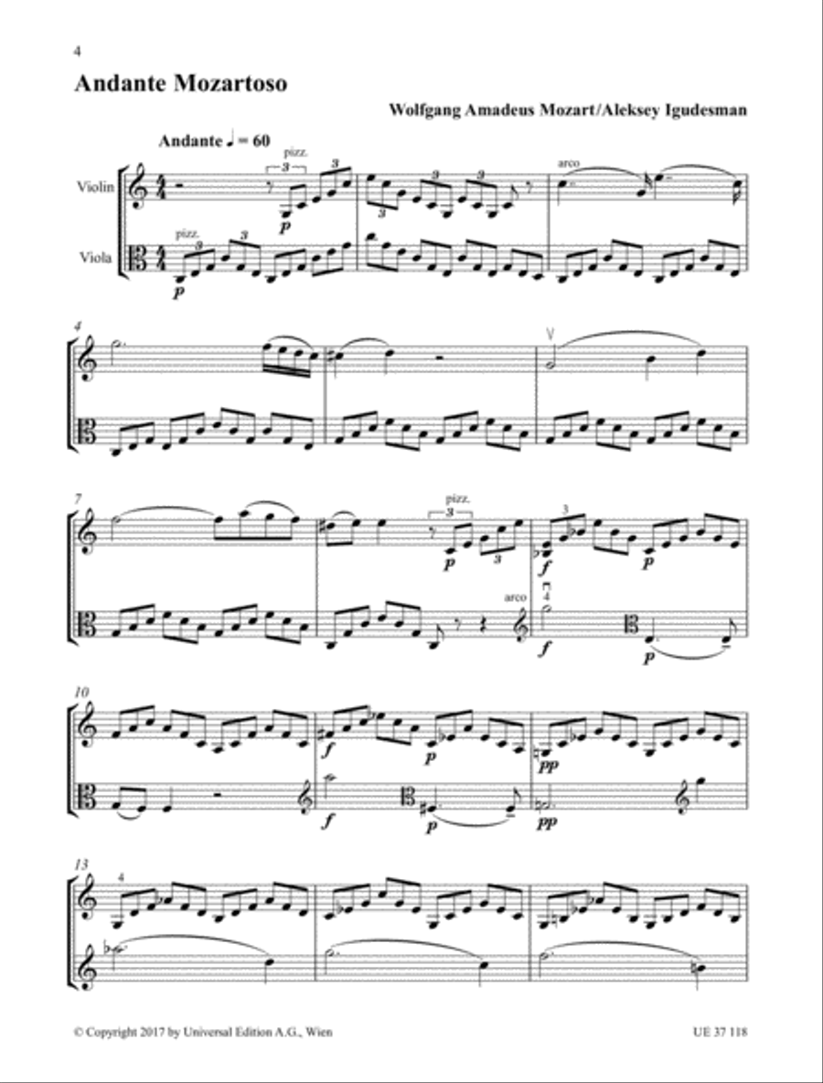 Violin and Viola and More String Duet scores gallery preview page 4