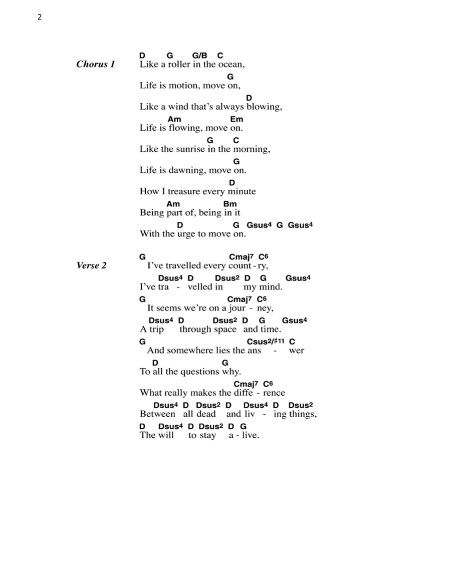 Move On Move On Acoustic Guitar scores gallery preview page 2