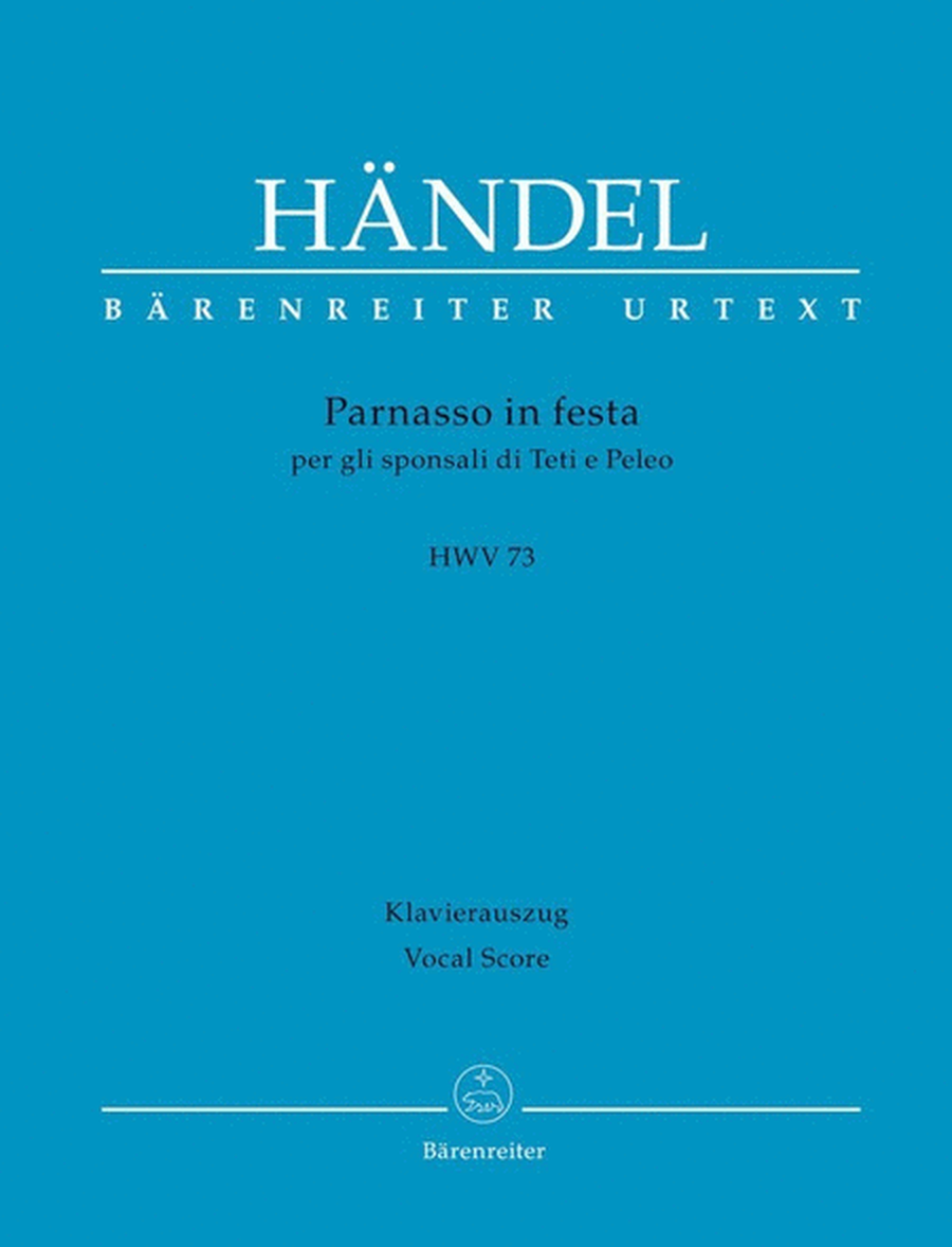 Handel - Parnasso In Festa Hwv 73 Vocal Score
