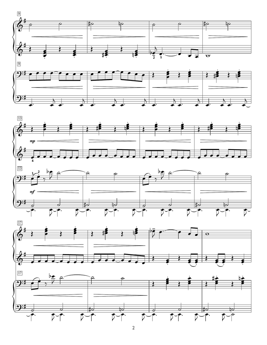 James Bond Theme Piano Duet scores gallery preview page 2