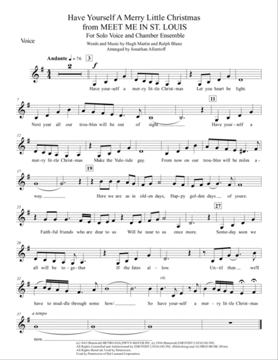 Have Yourself A Merry Little Christmas from MEET ME IN ST. LOUIS Large Ensemble scores gallery preview page 5