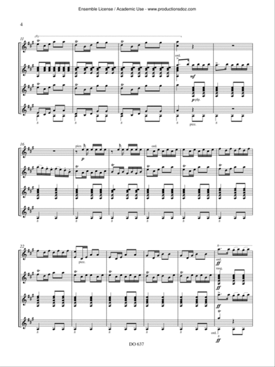 Capriccio Espagnol Guitar Ensemble scores gallery preview page 4