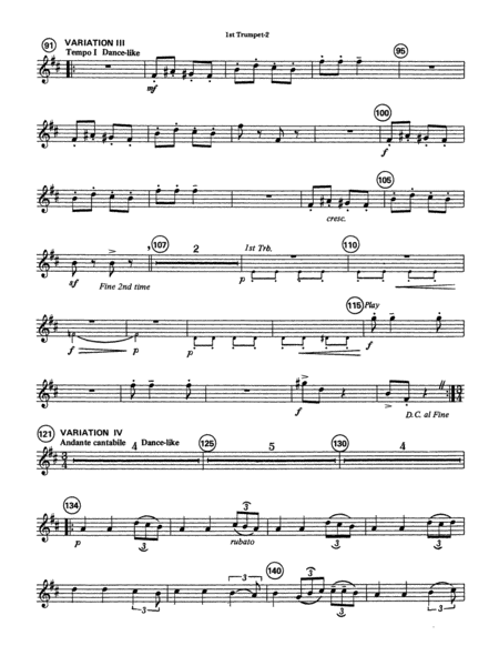 Variations on a Paganini Theme: 1st B-flat Trumpet