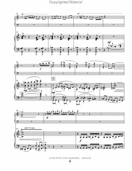 Concertino for Marimba and Wind Ensemble (piano reduction)