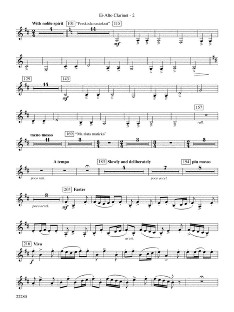 Moravian Folk Rhapsody: E-flat Alto Clarinet