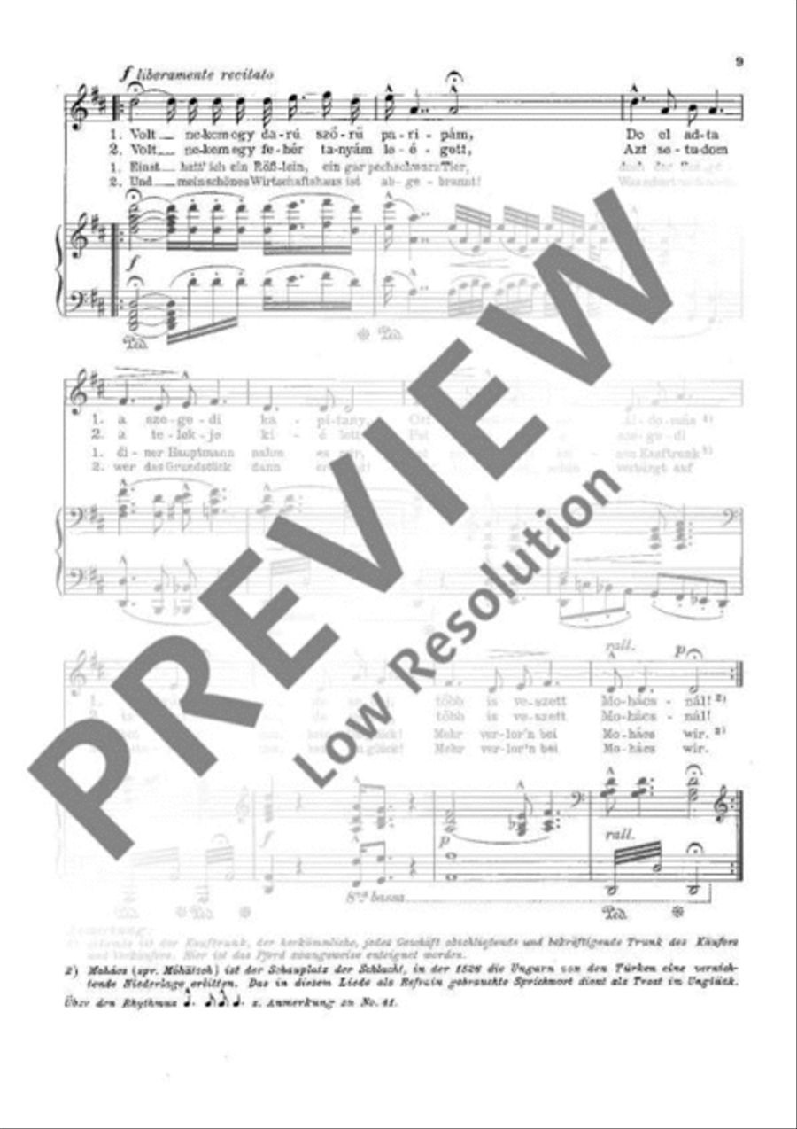 Ungarische Volkslieder Voice Solo scores gallery preview page 10
