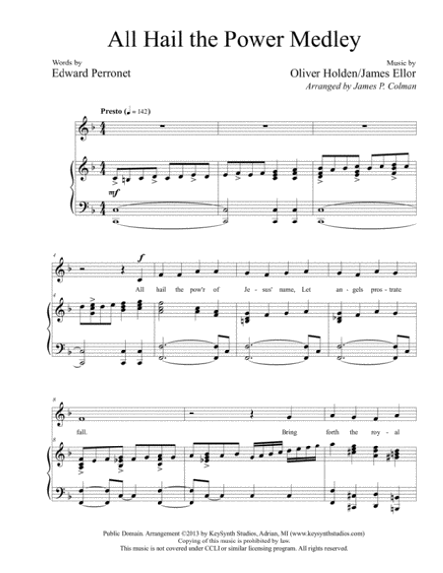 All Hail the Power Medley Medium Voice scores gallery preview page 3