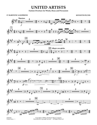 United Artists (Fanfare Overture for Winds, Brass and Percussion) - Eb Baritone Saxophone