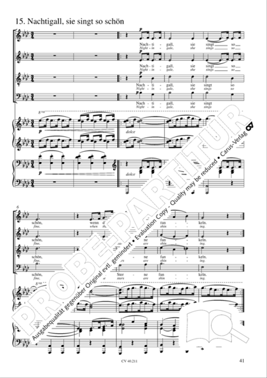 Liebeslieder-Walzer, Op. 52 Choir scores gallery preview page 42