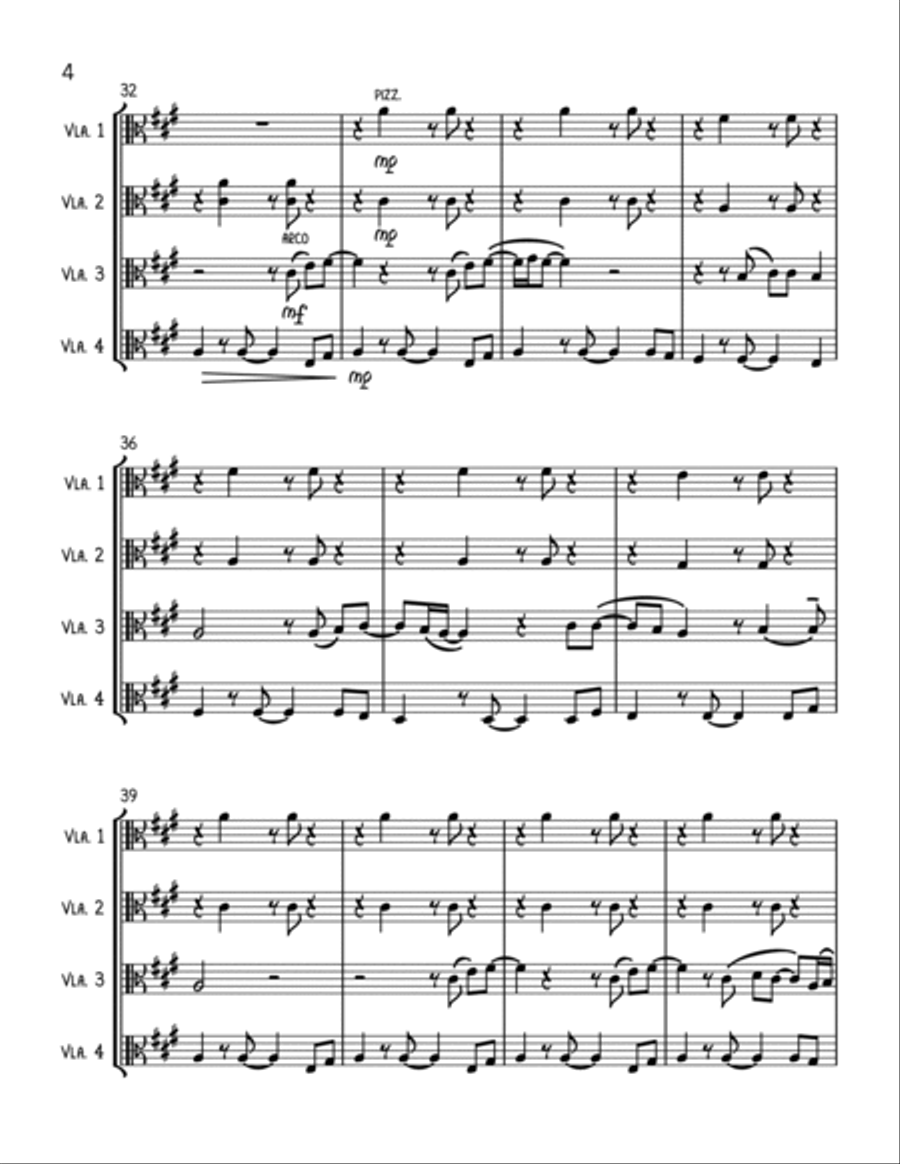Stand By Me Stand By Me String Quartet scores gallery preview page 4