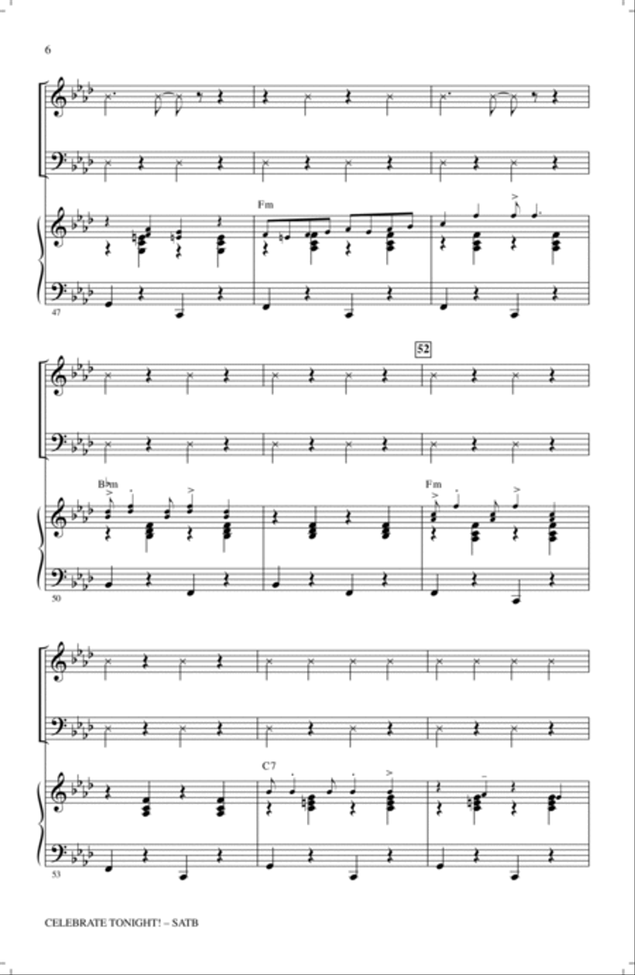 Celebrate Tonight! 4-Part scores gallery preview page 5