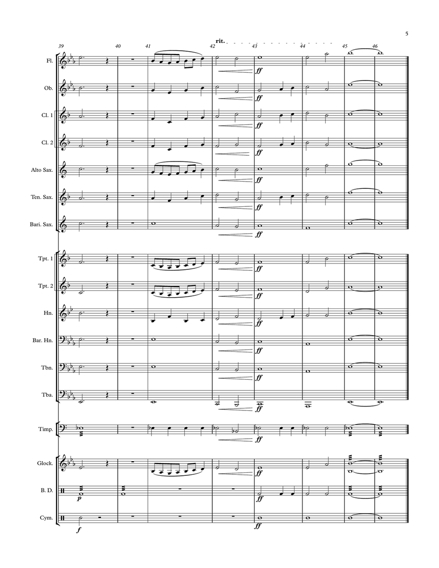 Skyscraper (for Grade 1 Concert Band) Concert Band scores gallery preview page 5