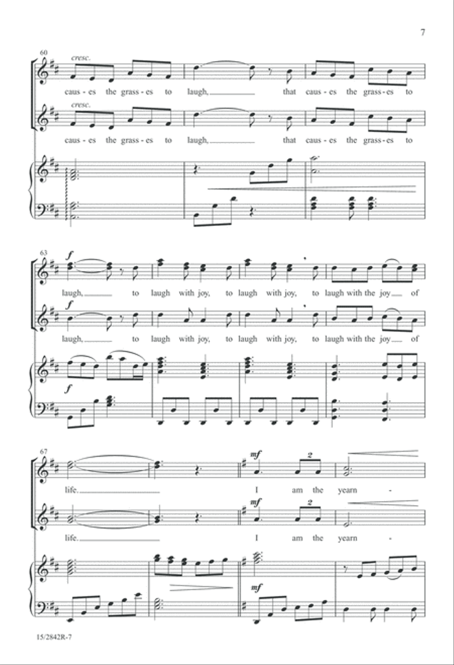 I Am the One SSA scores gallery preview page 8