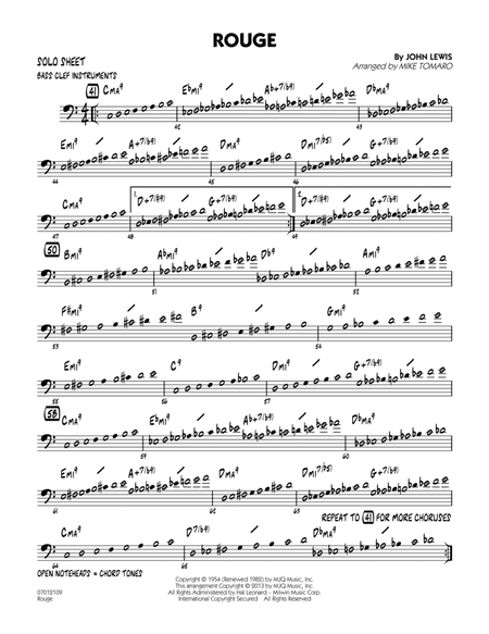 Rouge - Bass Clef Solo Sheet