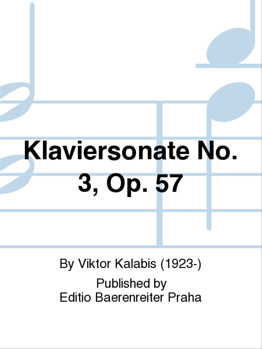 Klaviersonate no. 3, op. 57 Piano Solo scores gallery preview page 1
