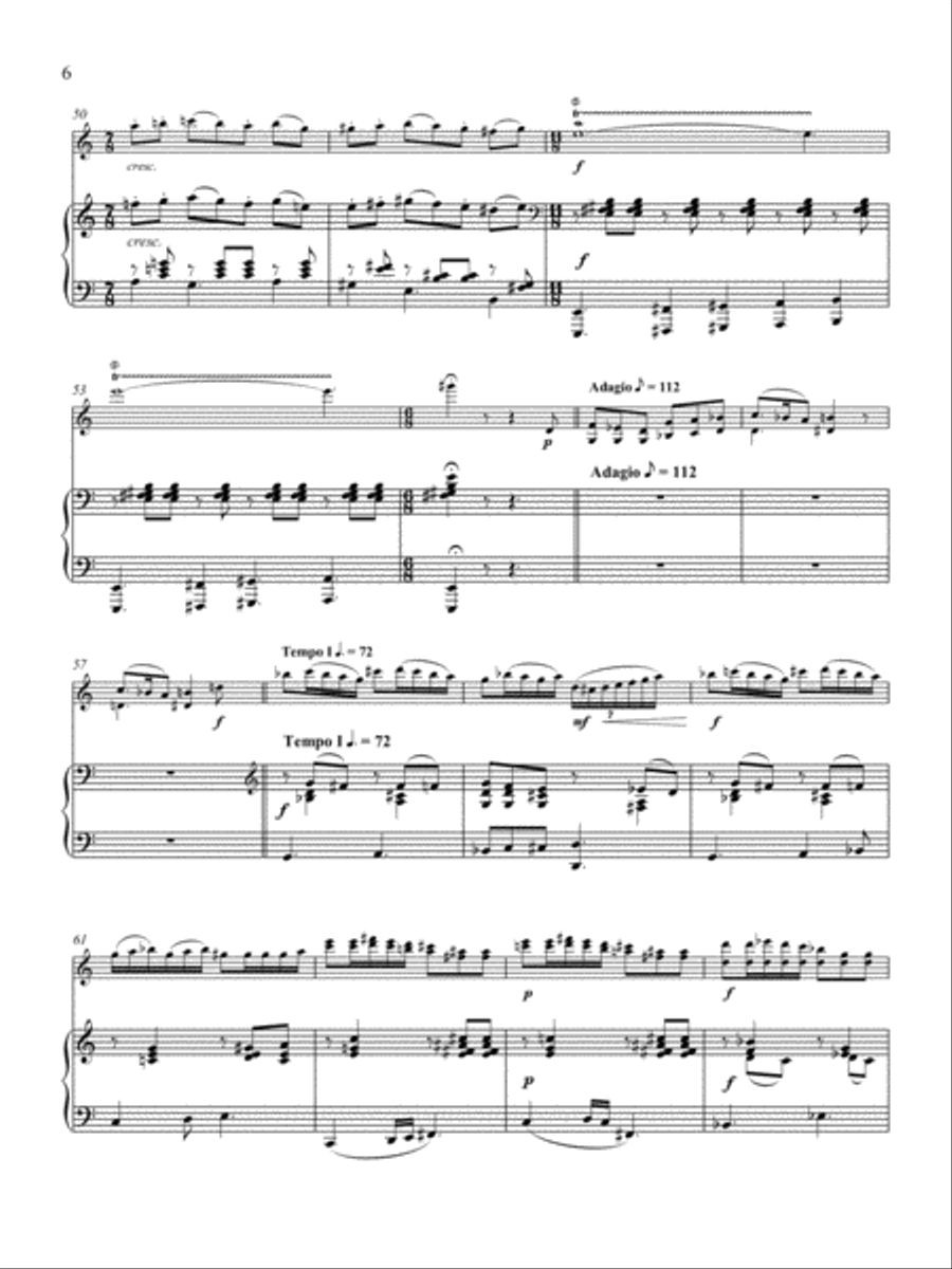 Sonata for Violin and Piano Violin Solo scores gallery preview page 4