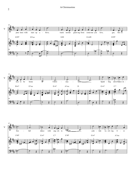 At Christmastime ~ piano/vocal/chords in D image number null