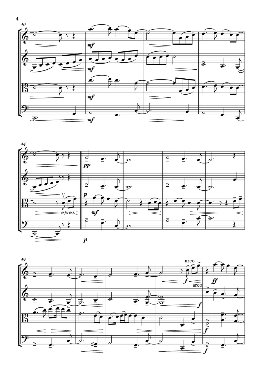 Stay With Me String Quartet scores gallery preview page 4