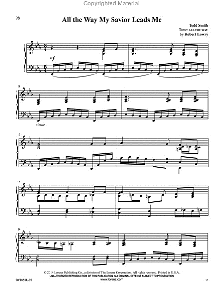 The Tedd Smith Legacy Piano Solo scores gallery preview page 8