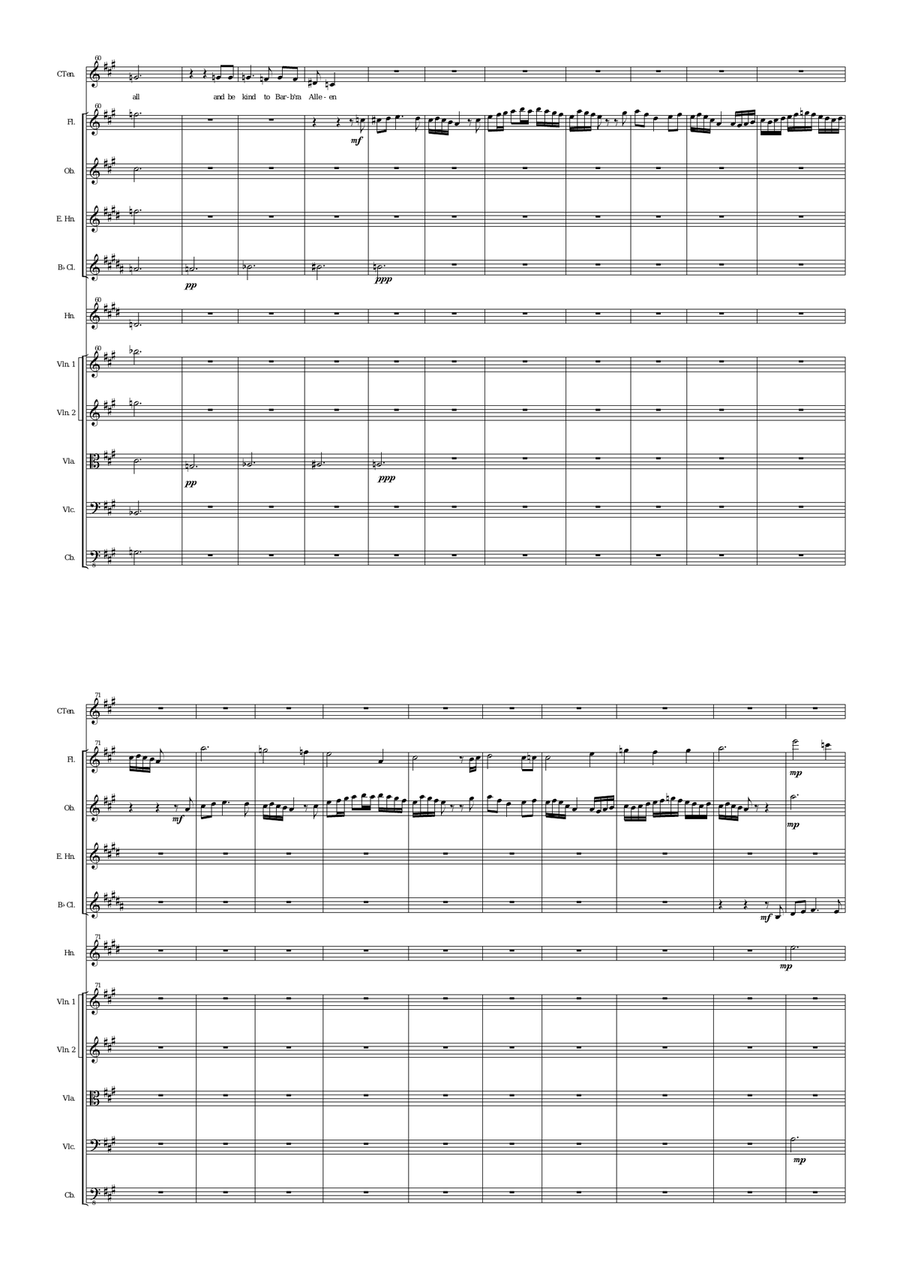 Barbara Allen for alto or baritone voice and orchestra Chamber Orchestra scores gallery preview page 4