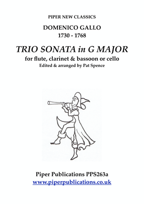 GALLO: TRIO SONATA No. 1 in G Major for flute, clarinet & bassoon or cello