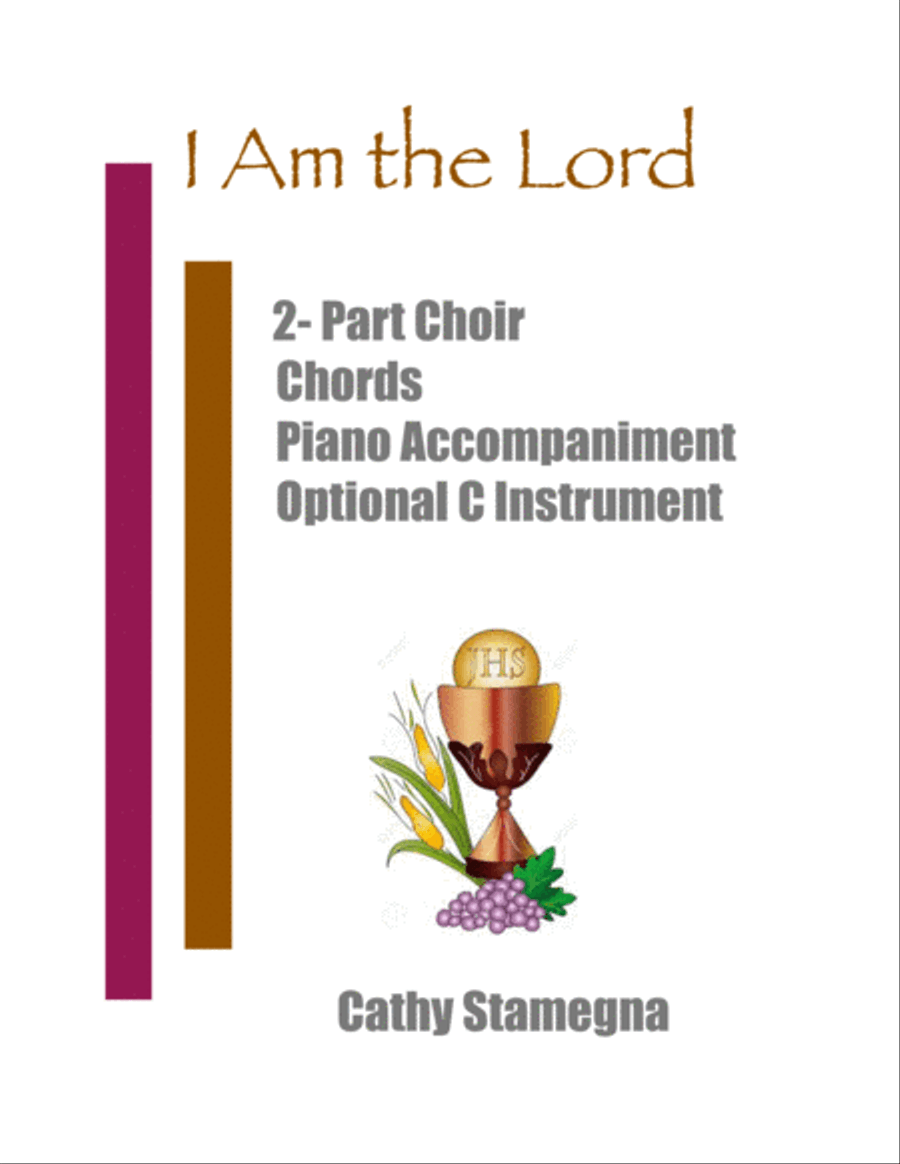 I Am the Lord (2-Part Choir, Chords, Optional C Instrument, Accompanied) 2-Part scores gallery preview page 1