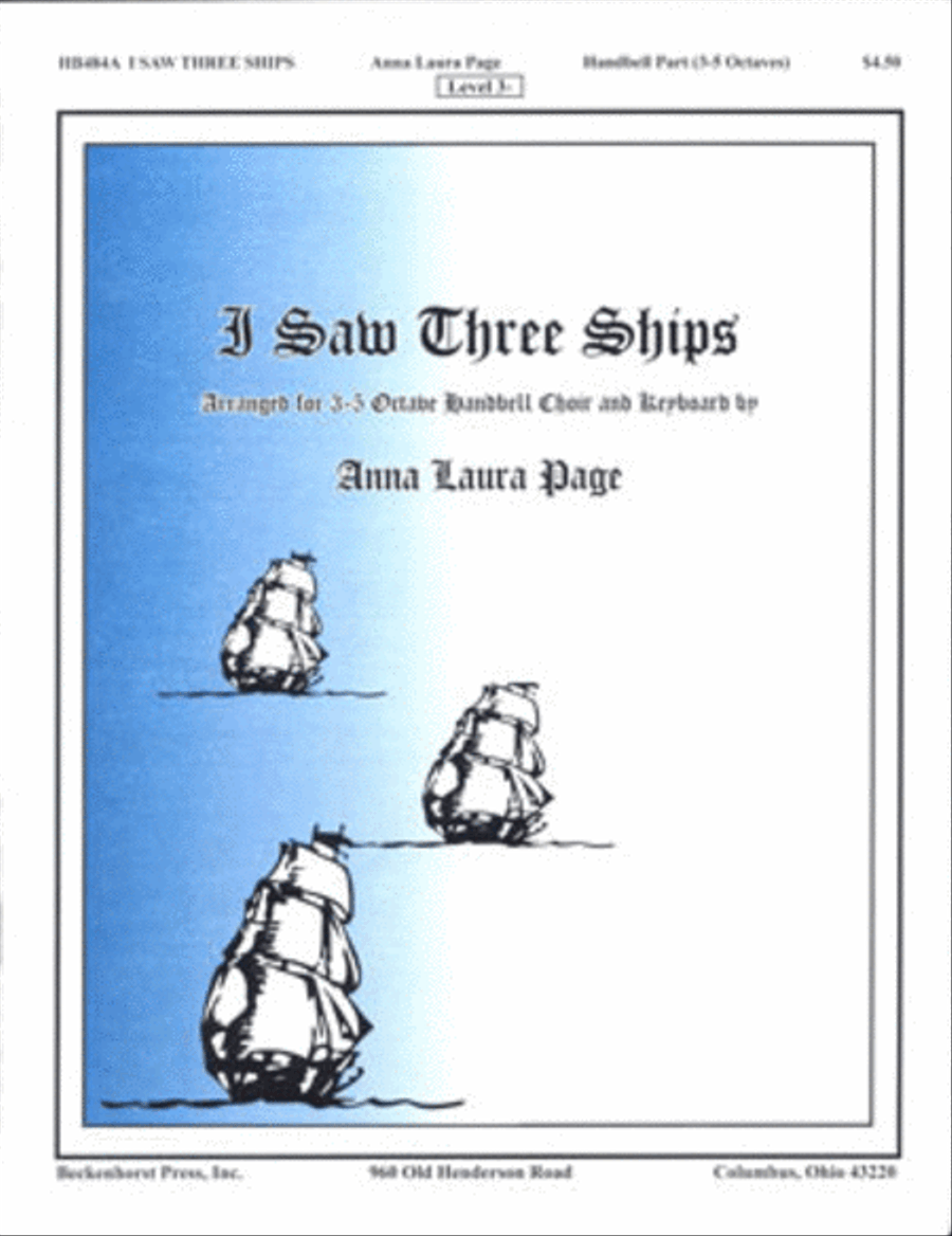 I Saw Three Ships - Page - handbell part Handbell Choir scores gallery preview page 1