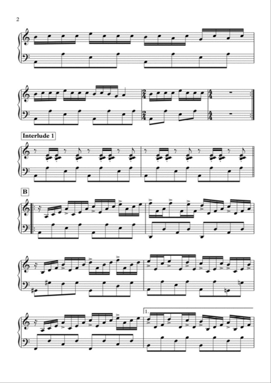 Coultergeist Piano Solo scores gallery preview page 2