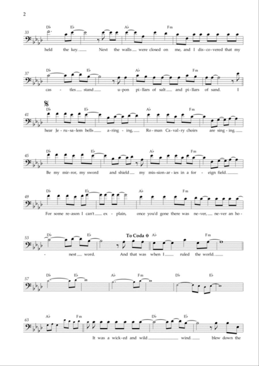 Viva La Vida Viva La Vida Trombone Solo scores gallery preview page 2