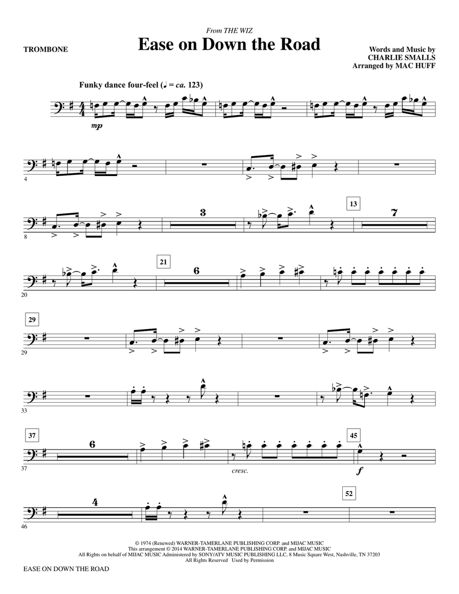 Ease on Down the Road - Trombone