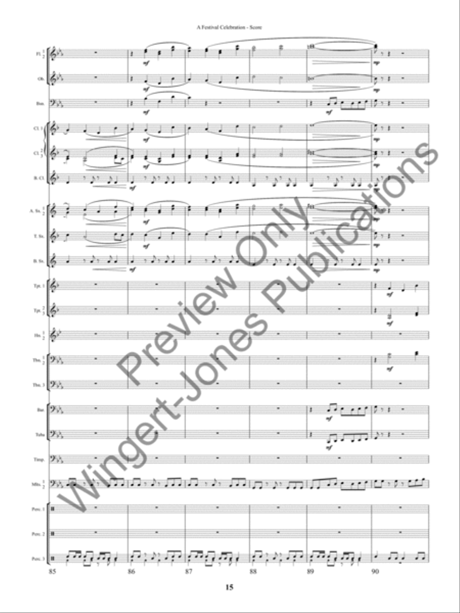A Festival Celebration A Festival Celebration Concert Band scores gallery preview page 18