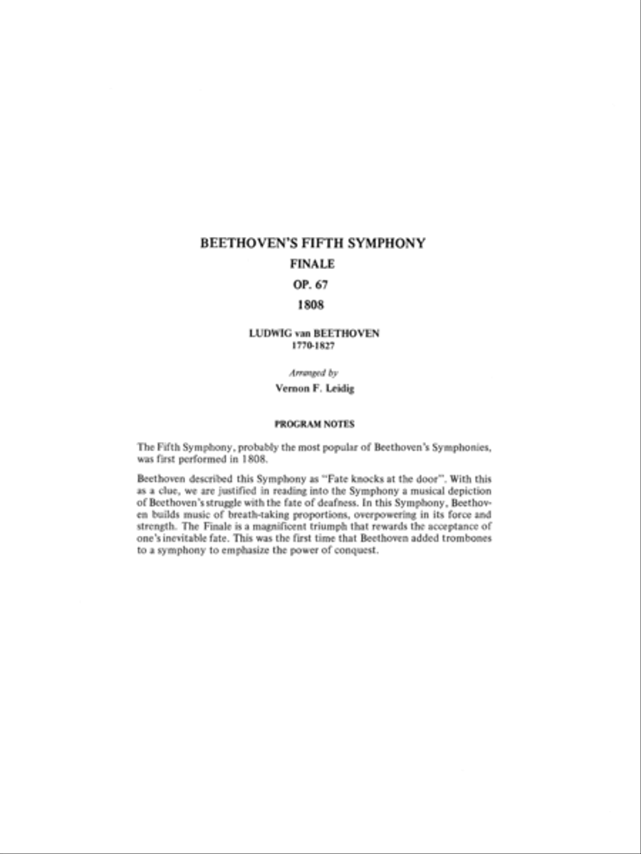 Beethoven's 5th Symphony, Finale: Score Full Orchestra scores gallery preview page 2
