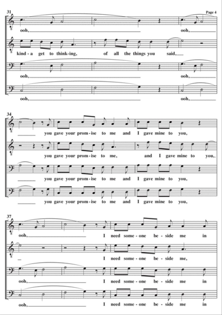 Love Is All Around TTBB scores gallery preview page 4